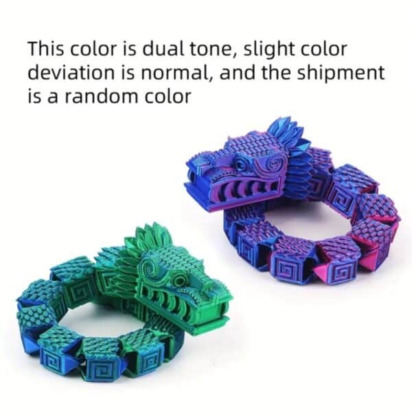 Articulated 3D Printed Square Dragon Toy For kids - Image 3