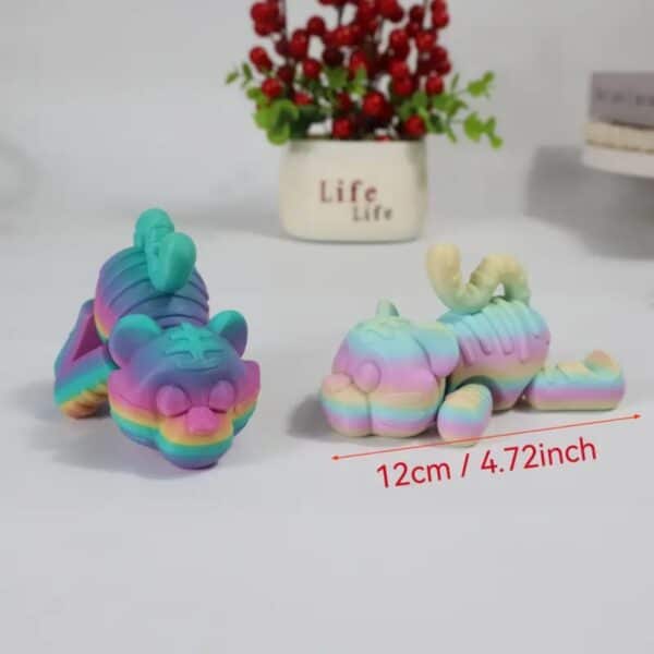 Multicolor Cute 3D Printed Tiger Desktop Phone Stand Toy - Image 2