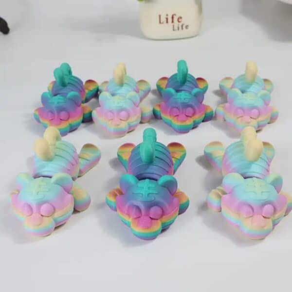 Multicolor Cute 3D Printed Tiger Desktop Phone Stand Toy - Image 3