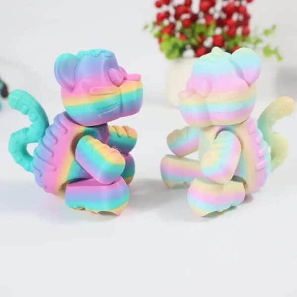 Multicolor Cute 3D Printed Tiger Desktop Phone Stand Toy - Image 5