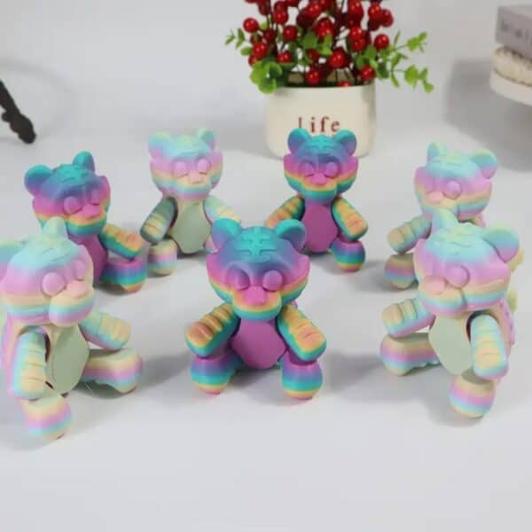Multicolor Cute 3D Printed Tiger Desktop Phone Stand Toy - Image 6
