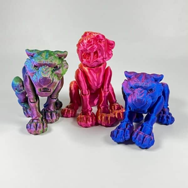 Customized 3D Printed Flexible Tiger Model Toy for Kids - Image 2