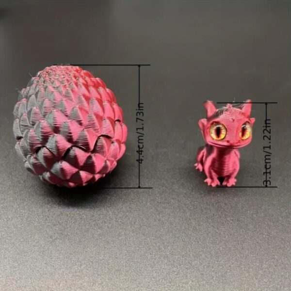 Articulated 3D Printed Mystical Dragon Egg Ornament - Image 3