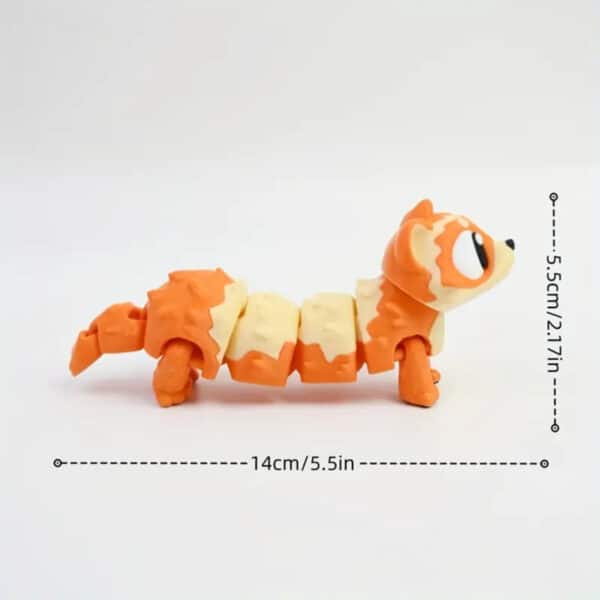 Adorable 3D Printed Articulated Ferret Figurine Toy for Kids - Image 3