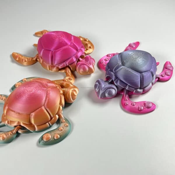 Movable Joint Big Eye Turtle Toy 3D Printed for Fun Playtime - Image 3