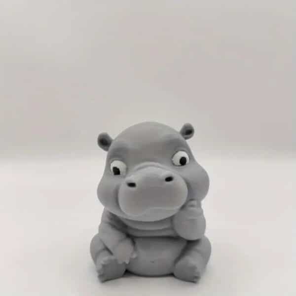 3D Printed Hippopotamus Statue