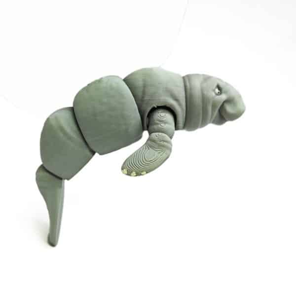 Cute Cartoon Style 3D Printed Manatee Statue Toy - Image 3