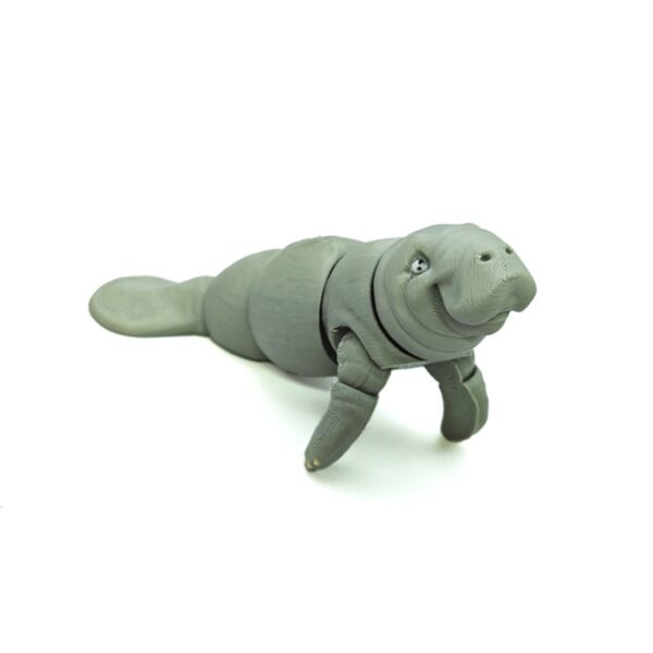 Cute Cartoon Style 3D Printed Manatee Statue Toy - Image 5