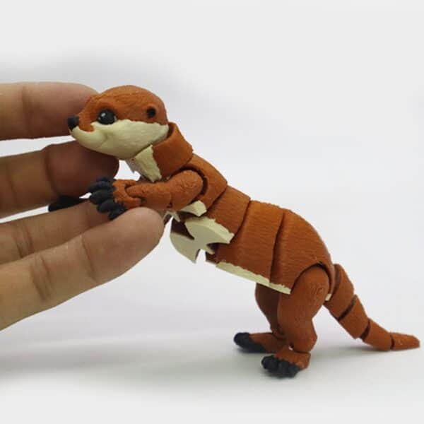 Cute Cartoon Style 3D Printed River Otter Toy - Image 2