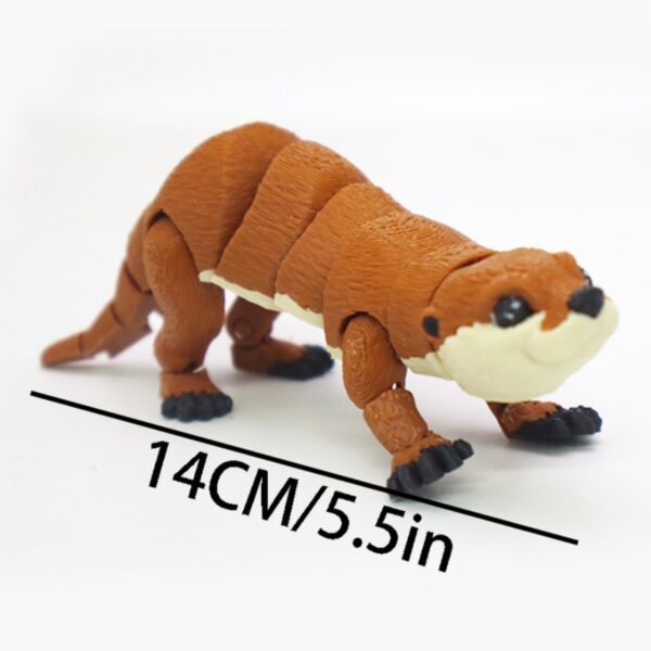 Cute Cartoon Style 3D Printed River Otter Toy - Image 4