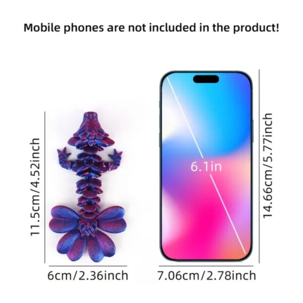 Creative 3D Printed Clover Dragon Movable Toy For Kids - Image 5