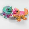 Gradient Explosion Gecko Toy Mini Model with Artificial Eyes 3D Printed - Image 5