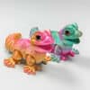 Gradient Explosion Gecko Toy Mini Model with Artificial Eyes 3D Printed - Image 2