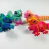 Gradient Explosion Gecko Toy Mini Model with Artificial Eyes 3D Printed - Image 3