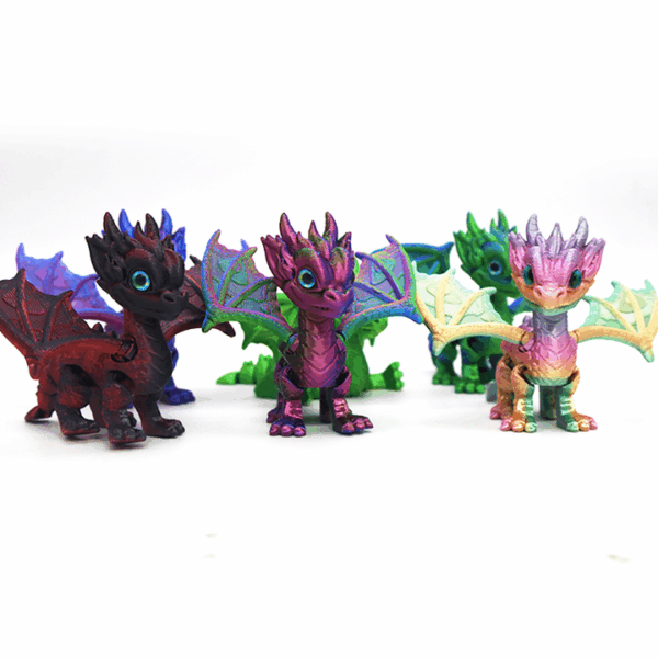 Unique 3D Printed Flying Dinosaurs with Colorful Wings - Image 5
