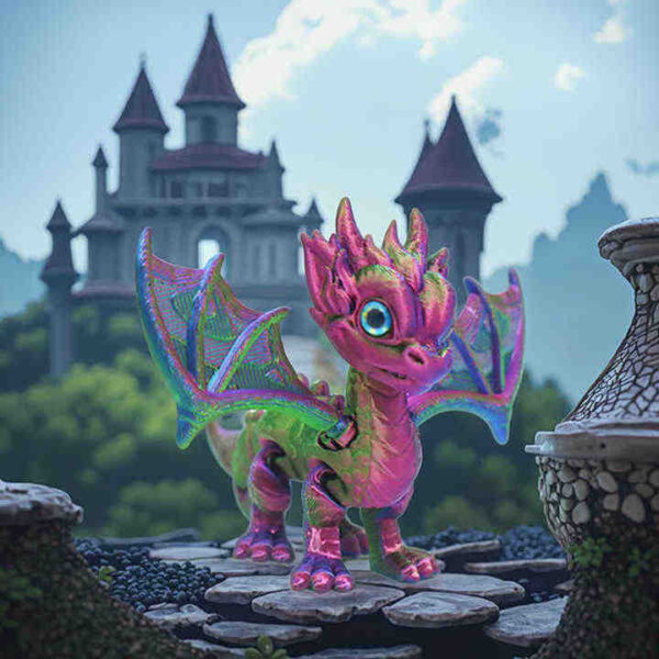 Unique 3D Printed Flying Dinosaurs with Colorful Wings - Image 2