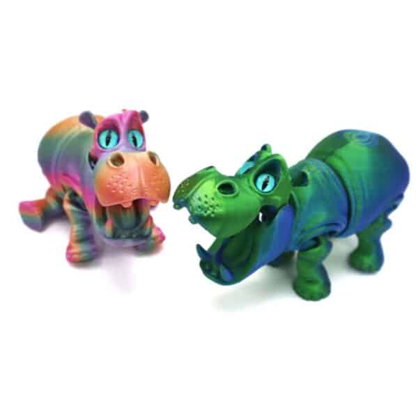 Creative 3D Printed Hippo Movable Joint Toys for Kids - Image 2