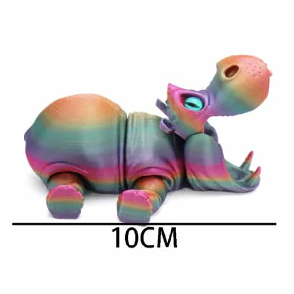 Creative 3D Printed Hippo Movable Joint Toys for Kids - Image 3