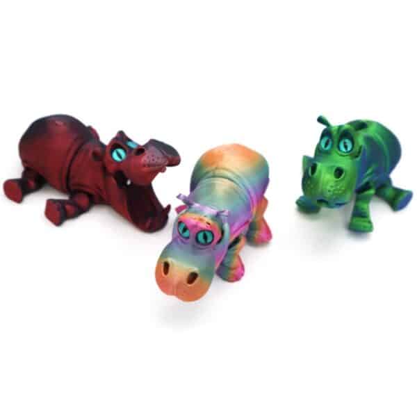 Creative 3D Printed Hippo Movable Joint Toys for Kids - Image 4