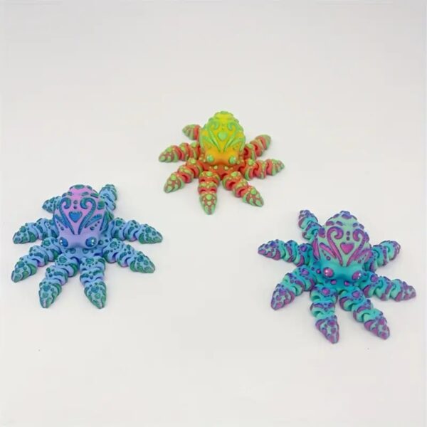 Creative Movable 3D Printed Little Octopus Toy For Kids - Image 5