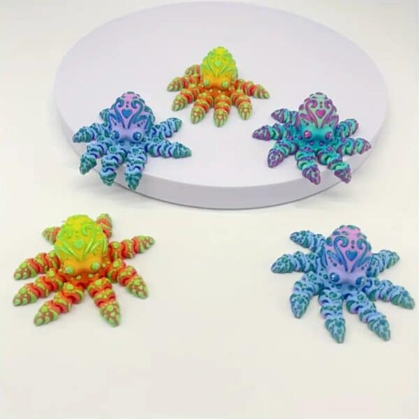 Creative Movable 3D Printed Little Octopus Toy For Kids - Image 6