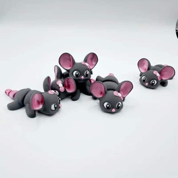 Customized 3D Printed Articulated Cute Mouse Toy for Kids - Image 4