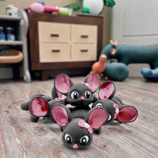 Customized 3D Printed Articulated Cute Mouse Toy for Kids - Image 7