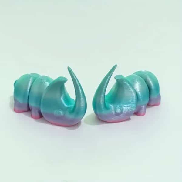 Customizable 3D Printed Cute Rhinosaur Model Toy for Kids - Image 6
