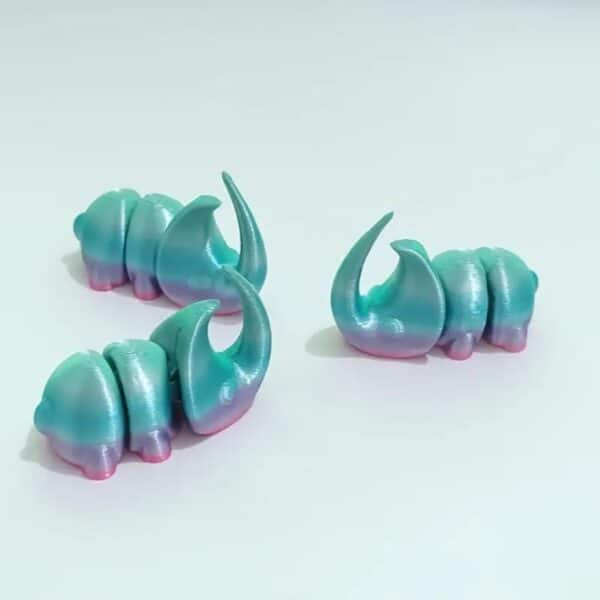 Customizable 3D Printed Cute Rhinosaur Model Toy for Kids - Image 4