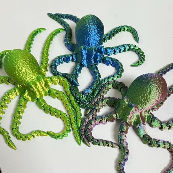 Custom 3D Printed Movable Joints Octopus Toy Model for Kids - Image 2