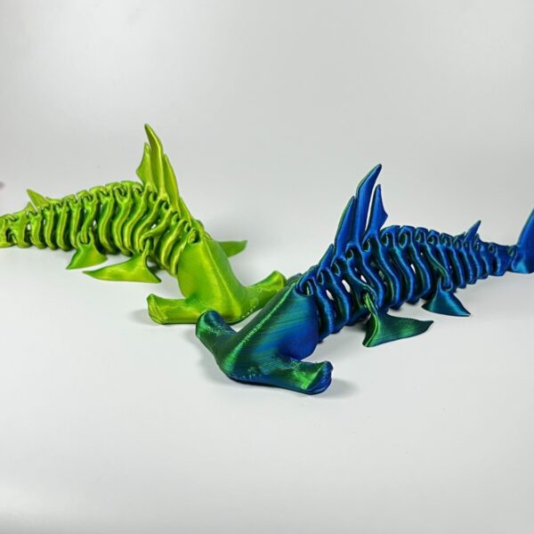 Customized 3D Printed Hammerhead Shark Toy Model for Kids - Image 2