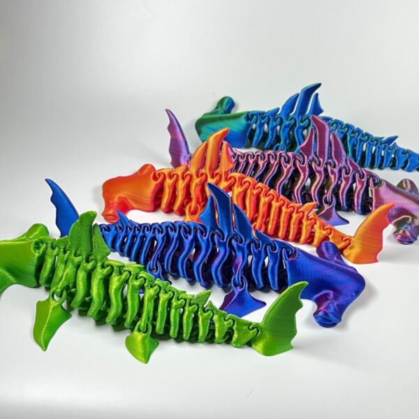 Customized 3D Printed Hammerhead Shark Toy Model for Kids - Image 5