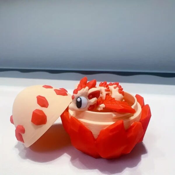 Plastic 3D Printed Cute Dragon Egg Model Toy For Kids - Image 2
