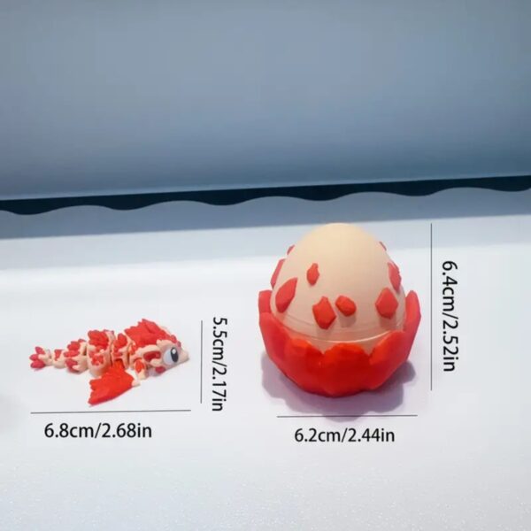 Plastic 3D Printed Cute Dragon Egg Model Toy For Kids - Image 4