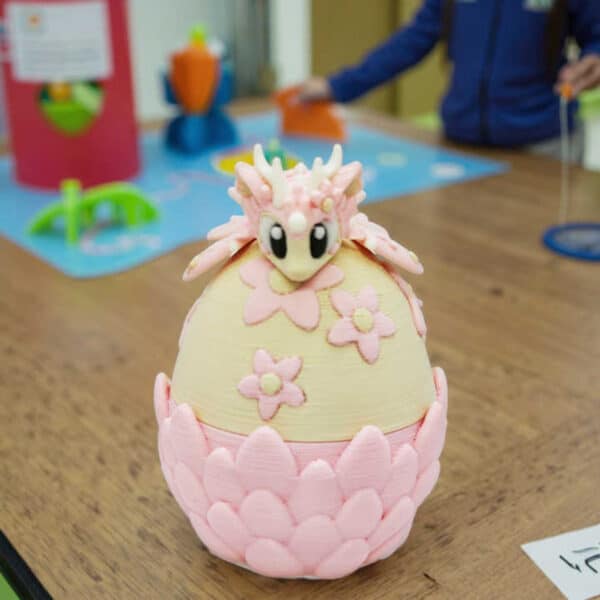 Creative 3D Printed Dragon Flower Egg Model Toy For Kids - Image 2