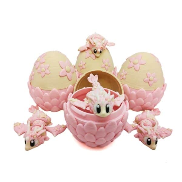 Creative 3D Printed Dragon Flower Egg Model Toy For Kids - Image 3