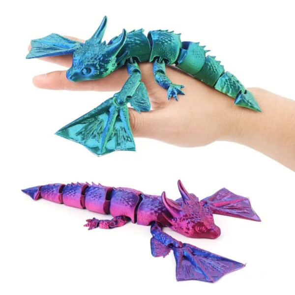 3D Printed Hadrosaur Toy for Kids with Movable Joints - Image 4