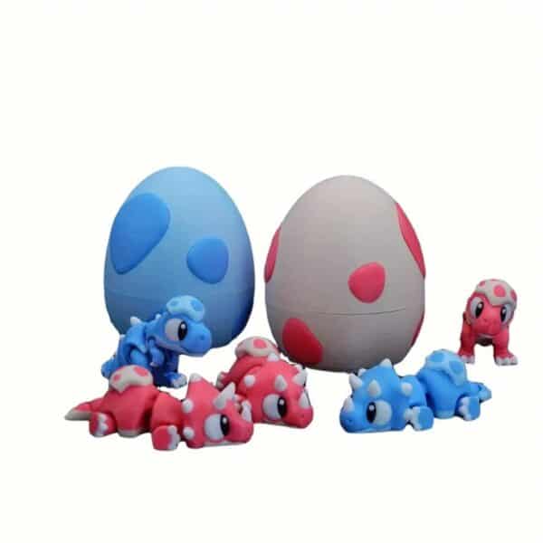 Cute 3D Printed Movable Dinosaur Egg Hatching Toy For Kids - Image 2
