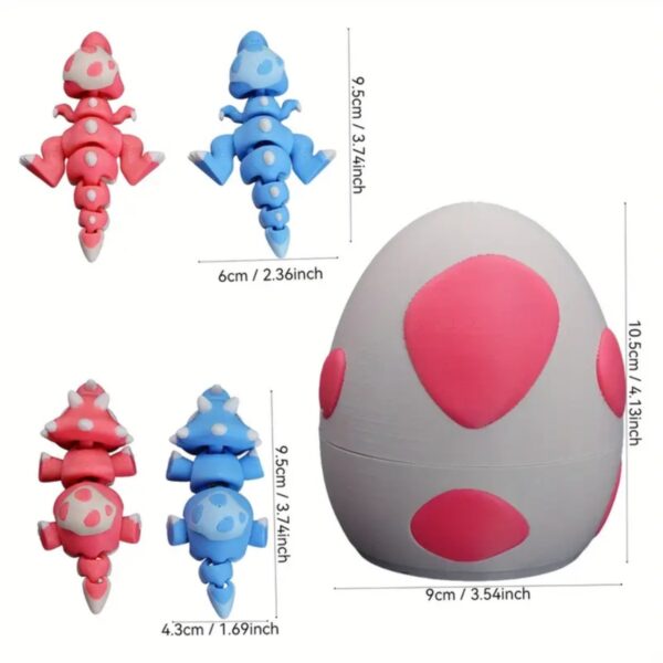 Cute 3D Printed Movable Dinosaur Egg Hatching Toy For Kids - Image 3