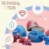 Interactive 3D Printed Cute Dinosaur Egg Toy for Kids - Image 3