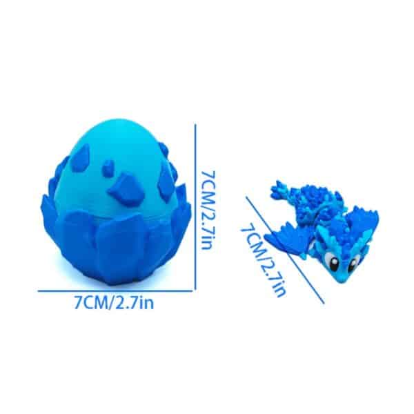 Creative Cartoon Style 3D Printed Ice Dragon Egg Toy - Image 3