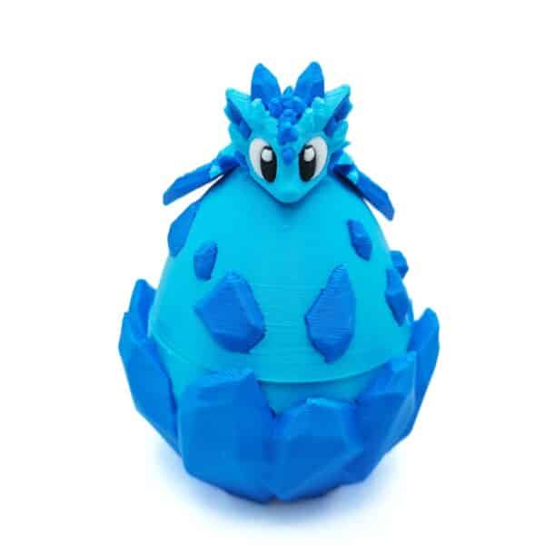 Creative Cartoon Style 3D Printed Ice Dragon Egg Toy - Image 4