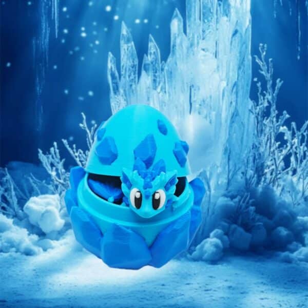 Creative Cartoon Style 3D Printed Ice Dragon Egg Toy - Image 6
