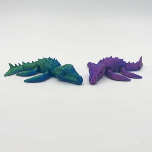 Creative Cartoon Style Movable 3D Printed Long Dragon Toy - Image 2