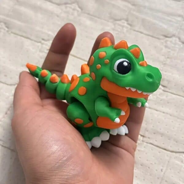 3D Printed Cute Dinosaur Toy With Movable Joints For Kids - Image 2