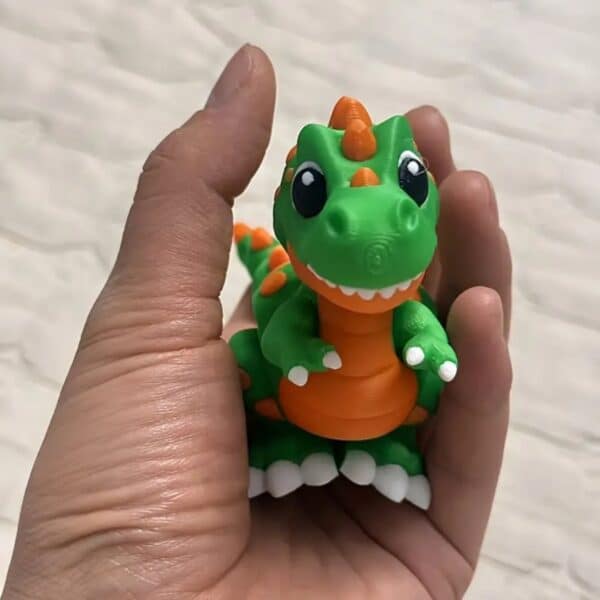 3D Printed Cute Dinosaur Toy With Movable Joints For Kids - Image 6