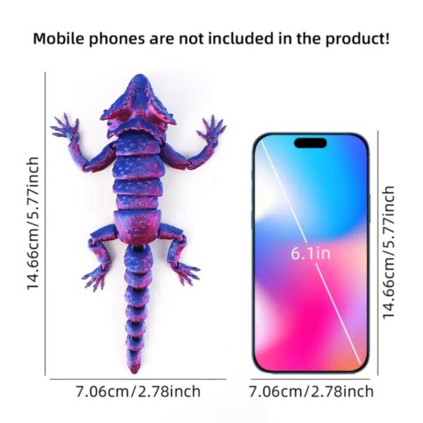 Unique 3D Printed Lizard Toy Model for Reptile Enthusiasts - Image 2