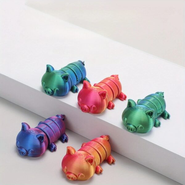 Customizable 3D Printed Movable Joint Pig for Kids - Image 2