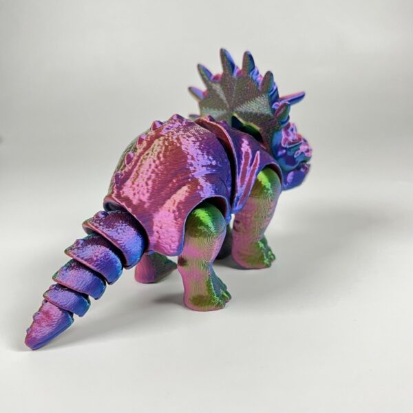 Personalized 3D Printed Articulated Triceratops Dinosaur Toy - Image 3