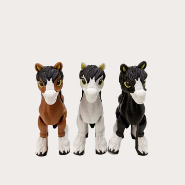 Adorable 3D Printed Pony Horse Toy for Kids Playtime - Image 3